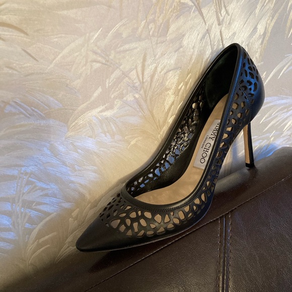 Jimmy Choo Black Romy Heels, size 36.5 - Picture 6 of 11